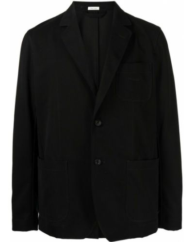 Bomull lang blazer Alexander Mcqueen svart