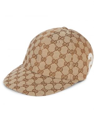 Beżowa czapka z daszkiem Gucci