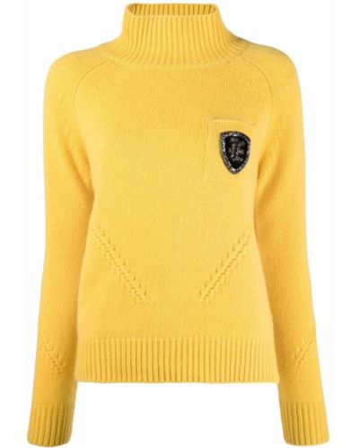 Jersey con bordado de tela jersey Ermanno Scervino amarillo