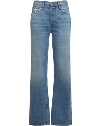 Relaxed džíny s vysokým pasem Re/done - modrá