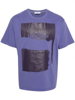 T-shirt à scratch Stone Island violet