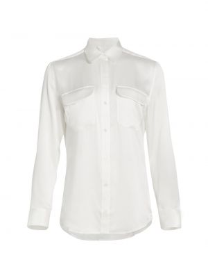 Шелковая блузка на пуговицах Equipment белая