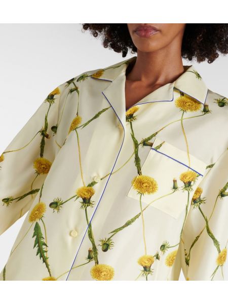 Kvetinová hodvábna košeľa Burberry