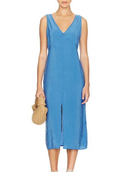 Kleid mit v-ausschnitt Nation Ltd blau