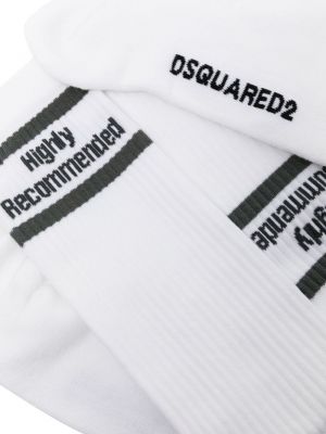 Chaussettes avec imprimé slogan en jacquard Dsquared2