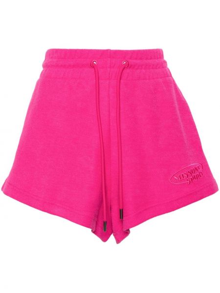 Pamučne kratke hlače s vezom Missoni ružičasta