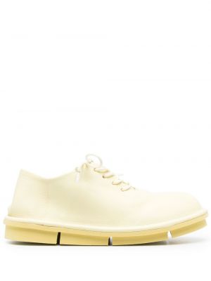 Pantofi cu șireturi din piele din dantelă Marsell galben