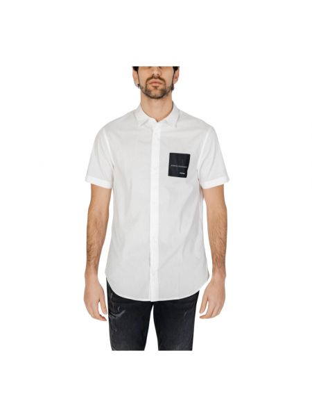 Koszula z krótkim rękawem Armani Exchange biała