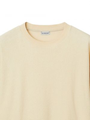 T-shirt en coton col rond Burberry beige