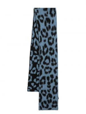 Echarpe en alpaga à imprimé à imprimé léopard Dorothee Schumacher bleu