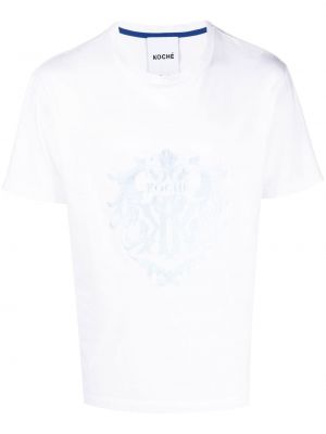 Тениска с принт Koché бяло