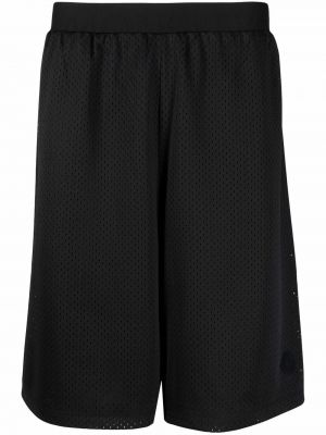 Shorts de sport en mesh Moncler noir