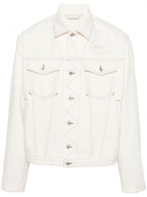Bavlněná džínová bunda Kenzo bílá