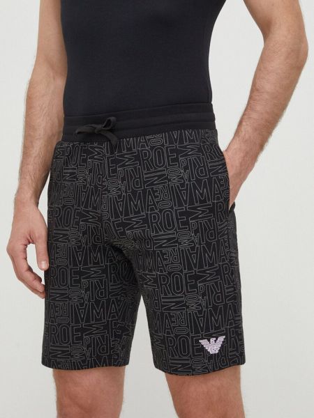 Pamut sport rövidnadrág Emporio Armani Underwear fekete