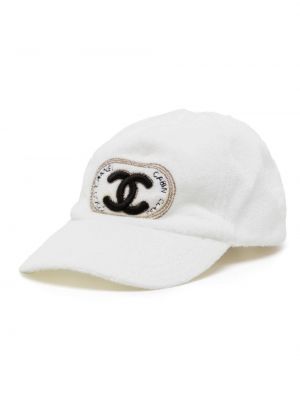 Bombažna kapa s šiltom Chanel Pre-owned bela
