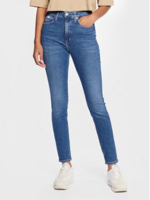 Jeansy skinny Calvin Klein Jeans - niebieski