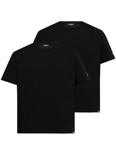 Koszula z nadrukiem Dsquared2 czarna