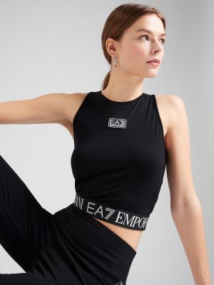 Skinny fit marškinėliai Ea7 Emporio Armani juoda