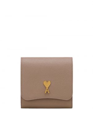 Kožená peňaženka Ami Paris zlatá