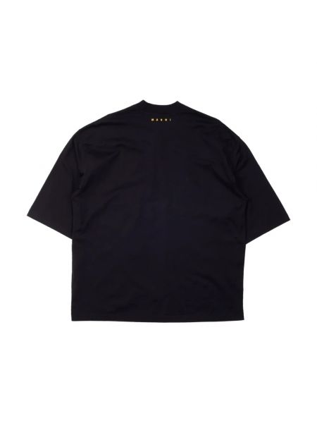 Camiseta de algodón de cuello redondo Marni negro