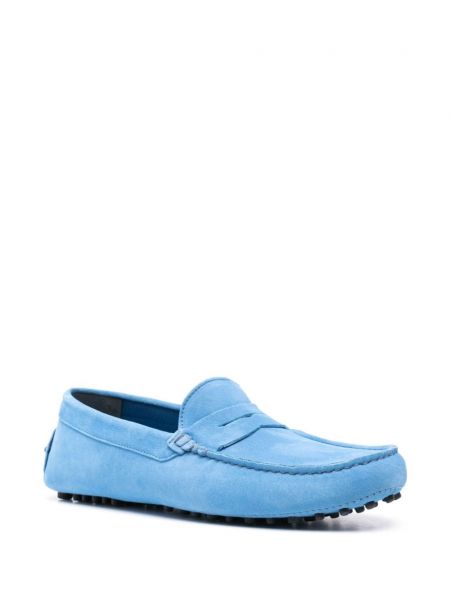 Loafers zamszowe Scarosso niebieskie