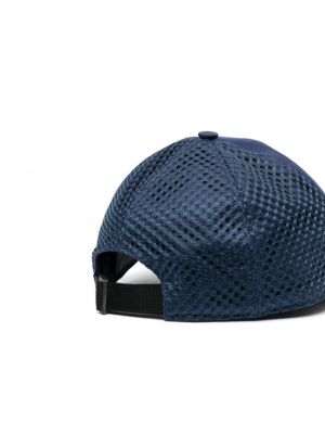 Haftowana czapka z daszkiem Moncler niebieska