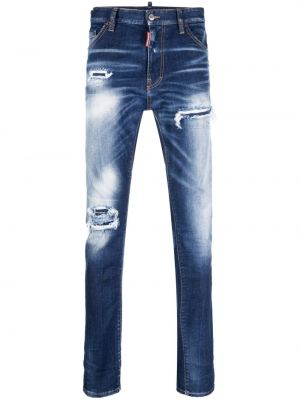 Jeans skinny distressed slim fit Dsquared2 blu