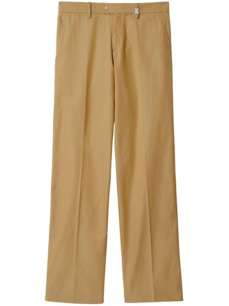 Pantaloni di cotone Burberry marrone