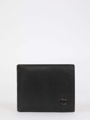 Kožená peňaženka z ekologickej kože Defacto čierna