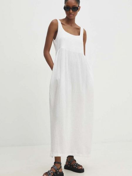Pamučna maksi haljina Answear Lab bijela