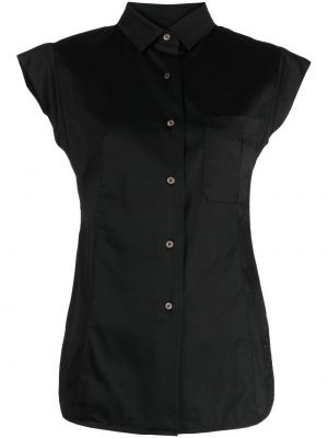 Puhasta srajca z gumbi brez rokavov Jnby črna