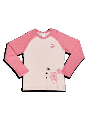 Chemise en coton en jersey Puma rose