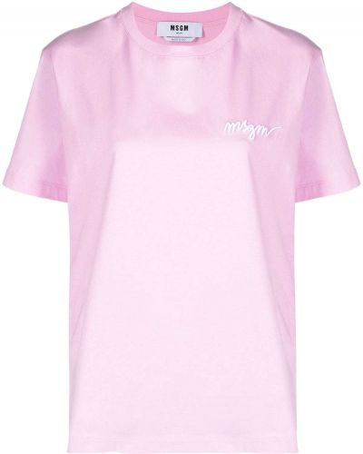 Trykt t-skjorte Msgm rosa