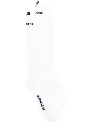 Чорапи с принт Dsquared2 бяло