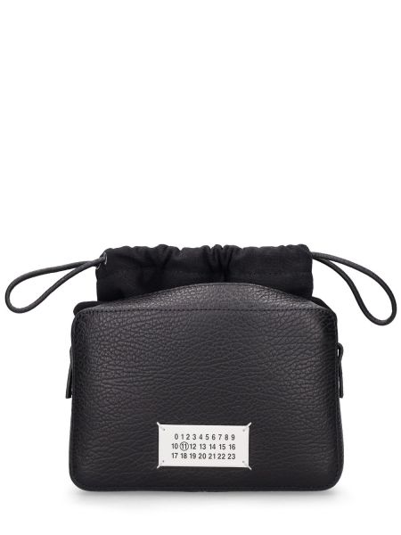 Crossbody väska i läder Maison Margiela svart