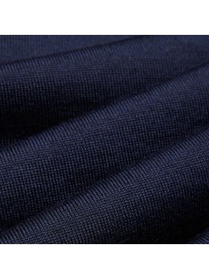 Jersey cuello alto de lana con cuello alto de tela jersey Paolo Pecora azul