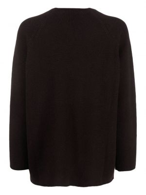 Sweter z kaszmiru z okrągłym dekoltem Lamberto Losani brązowy