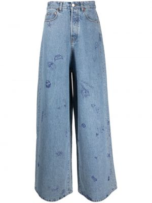 Jeans mit print ausgestellt Vetements
