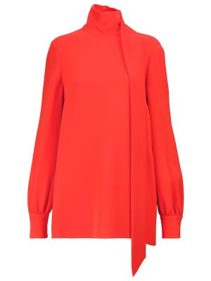 Копринена блуза Valentino оранжево