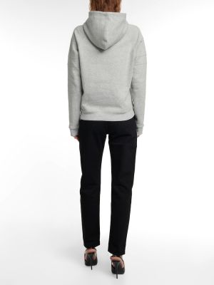 Džersis medvilninis džemperis su gobtuvu Saint Laurent pilka