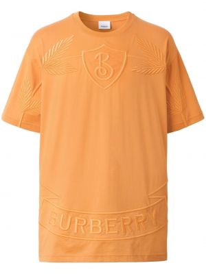 Hímzett póló Burberry narancsszínű