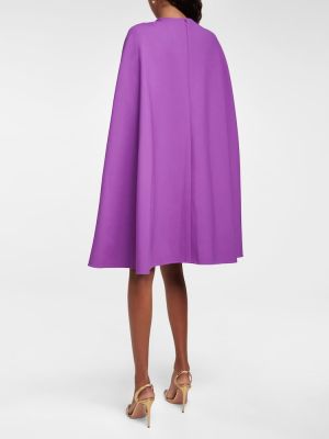 Mini robe en laine à imprimé Oscar De La Renta violet