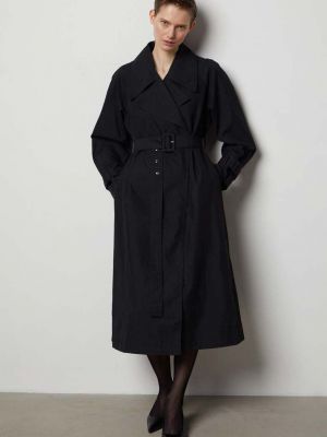Bavlněný kabát Answear Lab černý