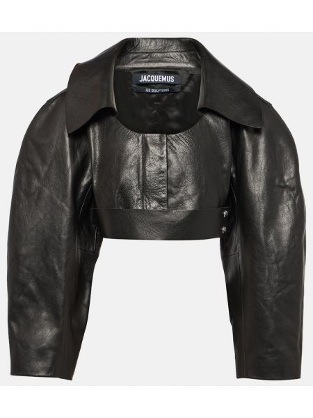 Usnjena jakna Jacquemus črna