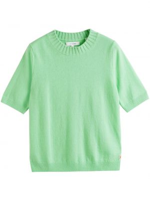 Tricou tricotate cu decolteu rotund Chinti & Parker verde