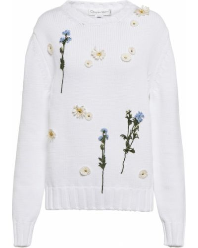 Sweter w kwiatki Oscar De La Renta