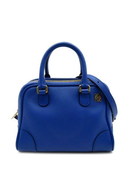Kožená taška na tašku Loewe Pre-owned modrá