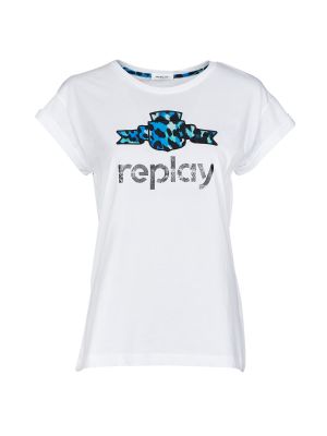 Tričko s krátkými rukávy Replay bílé