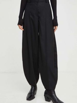Černé kalhoty s vysokým pasem By Malene Birger