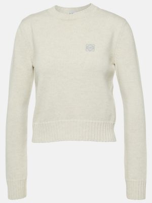 Вълнен пуловер Loewe сиво